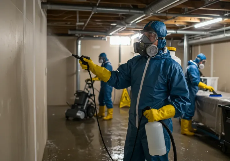 Basement Sanitization and Antimicrobial Treatment process in Hall County, GA